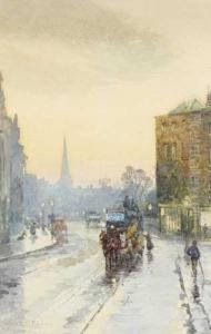 Catching The Tram In Nassau Street, Dublin by Rose Barton