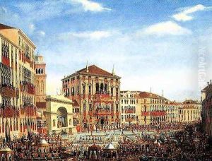Napoleon I Presiding over a Regatta in Venice in 1807 by Giuseppe Borsato