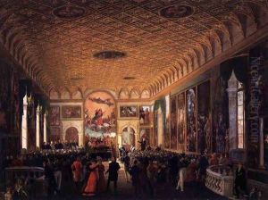 Commemoration of Canova in the Scuola Grande della Carita 1822 by Giuseppe Borsato