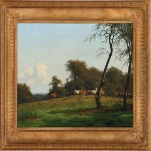 Deer In The Deer Garden by Carl Frederick Bartsch