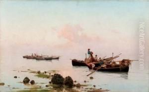 Marina Con Pescatori by Pietro Barucci