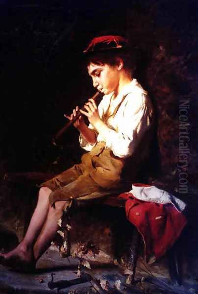 Boy with Recorder - view 1