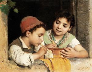 Blowing Bubbles by Luigi Bechi