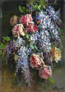 Natura Morta Di Fiori by Licinio Barzanti