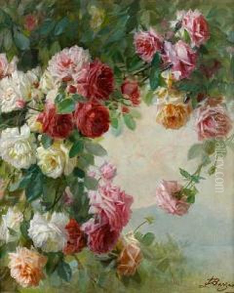 Roses At A Lake - view 1