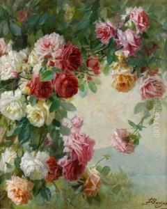 Roses At A Lake