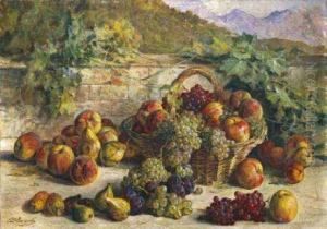 Natura Morta Con Frutta by Licinio Barzanti