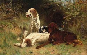 Waiting for the guns 1894 by Thomas Blinks