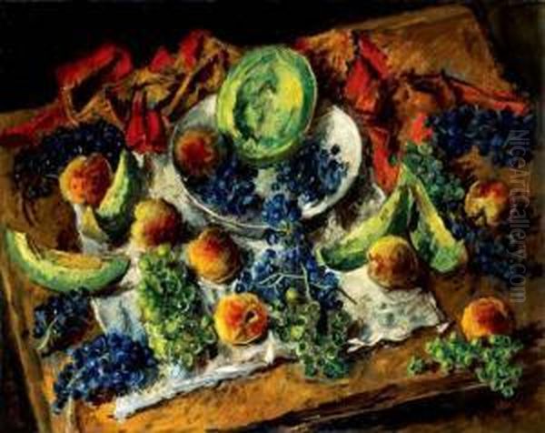 Still Life Of Fruit With Grapes - view 1