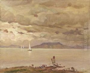 Badacsony With Sailers by Arpad Basch