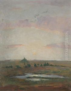 Heathland At Sunset Heathland At Sunset