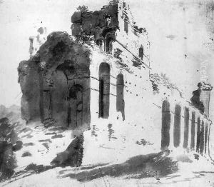 Ruins of the City Walls, near Porta S Paolo, Rome 1625-27 by Bartholomeus Breenbergh