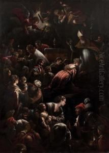 Battesimo Di Santa Afra by Jacopo Bassano (Jacopo da Ponte)