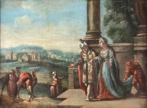 Arrival Of Queen Of Sheba In Jerusalem