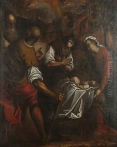 The Adoration Of The Shepherds by Jacopo Bassano (Jacopo da Ponte)