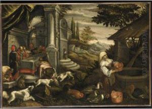 La Parabola Del Ricco Epulone by Jacopo Bassano (Jacopo da Ponte)
