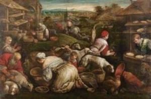 La Primavera - (il Mese Di Maggio) by Jacopo Bassano (Jacopo da Ponte)