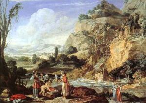 Landscape with the Finding of Moses by Bartholomeus Breenbergh