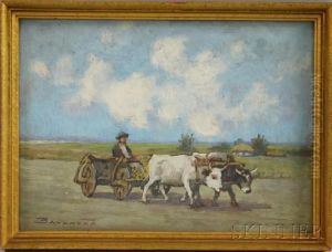 Oxen Cart by Ludovic Bassarab