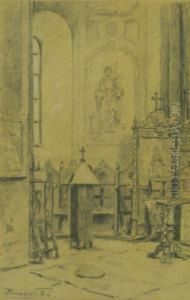 Interior De Biserica by Ludovic Bassarab