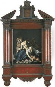 The Dead Christ Supported By The Virgin And Mary Magdalen by Marcantonio Bassetti