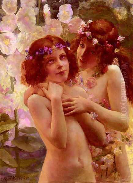 Deux Enfants Aux Couronnes De Fleurs (Two Children with Crowns of Flowers) - view 1