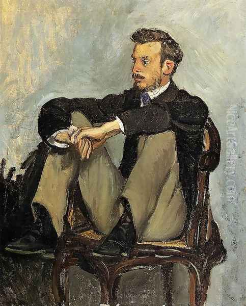 Portrait of Renoir by Jean Frederic Bazille