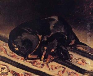 The Dog Rita Asleep by Jean Frederic Bazille