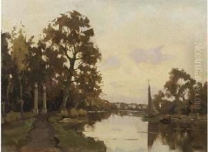 View From Nieuwersluis On Weerestein by Nicolaas Bastert