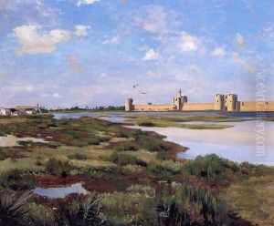 Aigues-Mortes by Jean Frederic Bazille