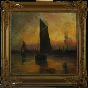 Sunset At A Harbour