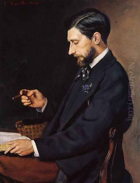 Portrait of Edmond Maitre by Jean Frederic Bazille