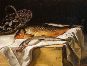 Still Life with Fish by Jean Frederic Bazille
