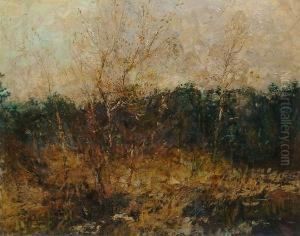 Landscape With Woodland 'a
Bastien' (lower Left), With Still Life By Separate Artist On Board Verso by Alfred Bastien