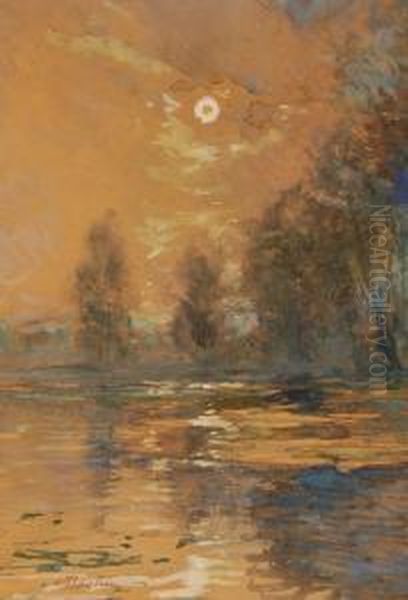 Moonlit River Scene - view 1