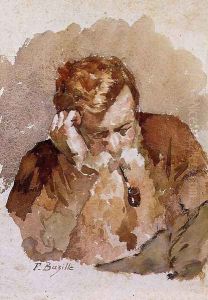 Man with a Pipe by Jean Frederic Bazille