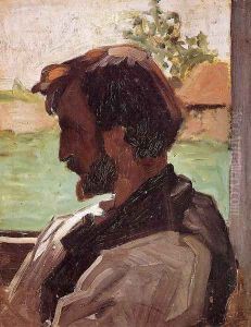 Self Portrait at Saint-Sauveur by Jean Frederic Bazille