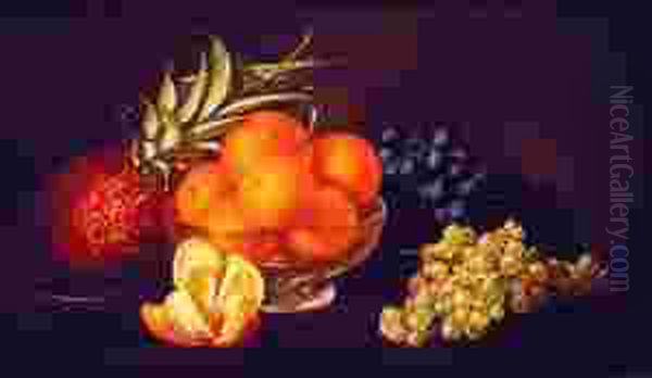 Still Life With Grapes, Oranges And Pineapple - view 1