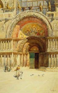 The Entrance to St. Mark's, Venice by Reginald Barratt
