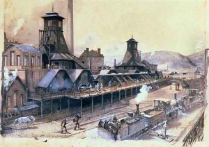 The Pits of St. Pierre & St. Paul at Le Creusot, 1866 by Ignace Francois Bonhomme