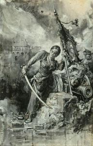 Obrona Trembowli by Stanislaw Batowski-Kaczor