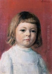 Portret Dziewczynki by Stanislaw Batowski-Kaczor