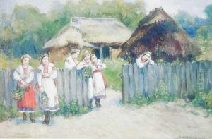 Huculki, 1940 R. by Stanislaw Batowski-Kaczor