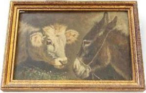 Cow And Donkey by Arthur Batt