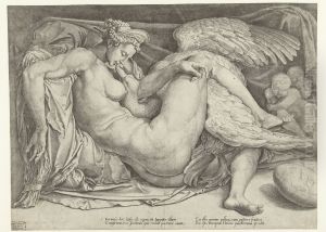 Leda and the Swan by Cornelis Bos