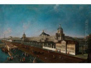 Ansicht Eines Spanischen Barockpalastes(konglicher Palast Von Aranjuez) by Francesco Battaglioli