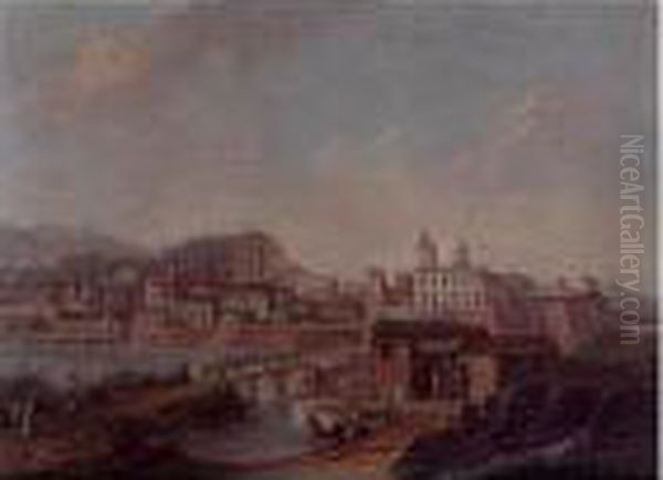 View Of A Spanish Town On A River - view 1