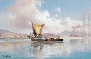 Fischerboote Vor Neapel by Giovanni Battista