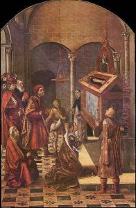 The Tomb of Saint Peter Martyr c. 1495 by Pedro Berruguette