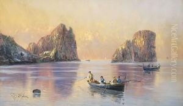 Fischerboote Vor Capri. - view 1